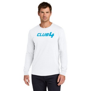 CLUB4 Unisex Long Sleeve Tee - White