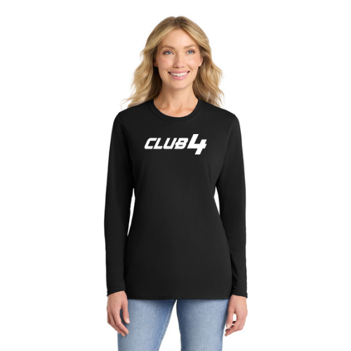 CLUB4 Unisex Long Sleeve Tee - Black