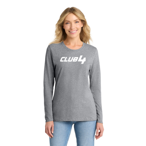 CLUB4 Unisex Long Sleeve Tee - Grey